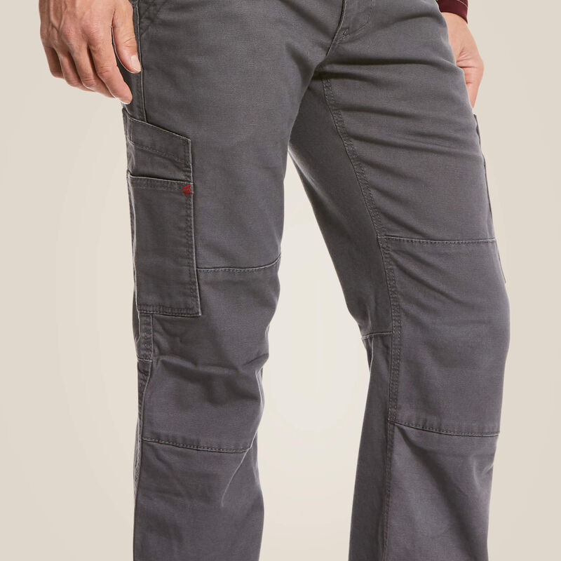 ARIAT - FR M5 Straight Stretch DuraLight Canvas Stackable Straight Leg Pant - Iron Gray