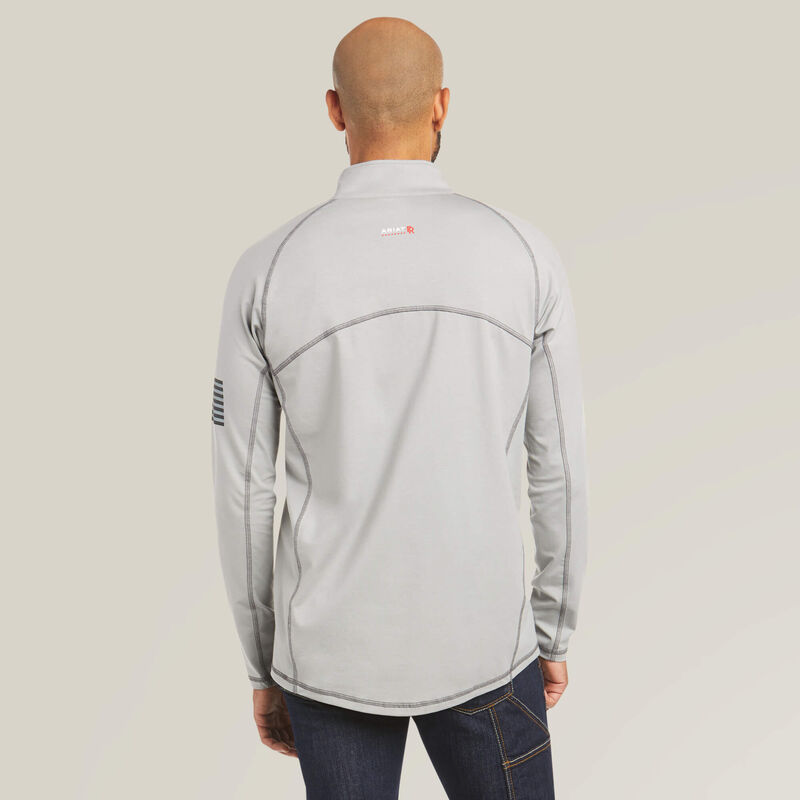 ARIAT - 1/4 Zip Long Sleeve Work shirt Silver Fox