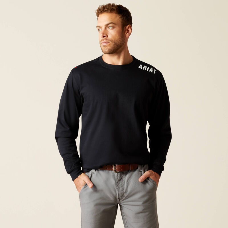 ARIAT - FR Work Hard Live Free T-Shirt, Black - Becker Safety and Supply