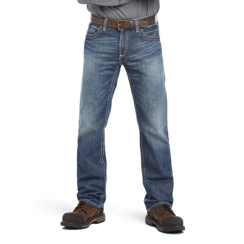 ARIAT - FR M4 Ridgeline - Glacier Wash - Boot Cut Jeans - Fashion Back Pocket - Low Rise - Relaxed Fit Waist Hip & Thigh - 13 oz - NFPA 70E and NFPA 2112