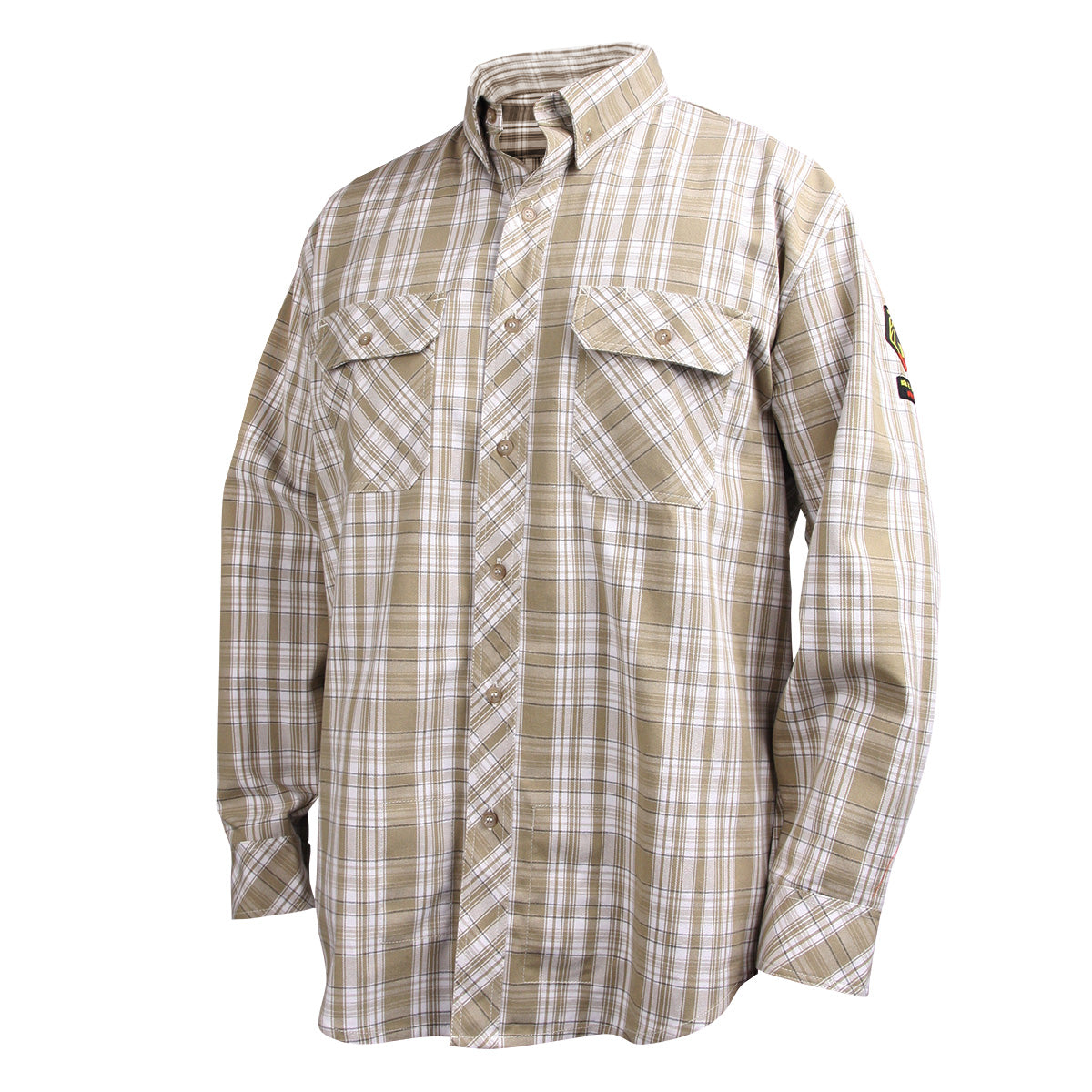 BLACK STALLION - AR/FR 7oz Cotton Work Shirt, Blue Plaid