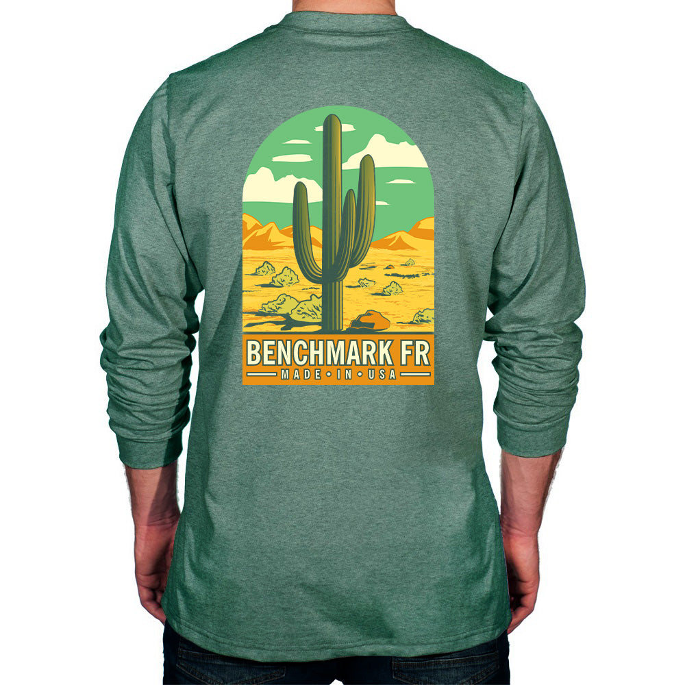 BENCHMARK FR-SAGUARO FLAME RESISTANT SHIRT, ARMY GREEN