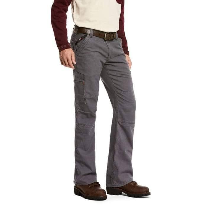 ARIAT - FR M5 Straight Stretch DuraLight Canvas Stackable Straight Leg Pant - Iron Gray